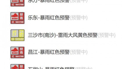 海南四地发布暴雨红色预警！三亚商场、餐饮场所暂停营业