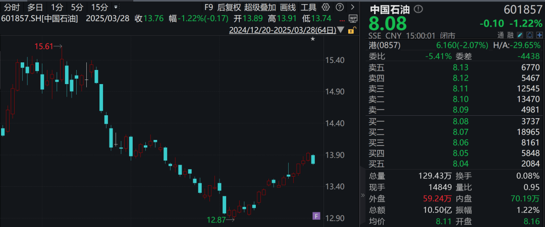 中国石油，全年派息860亿元